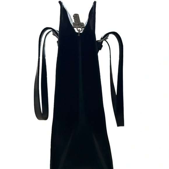 JACK GEORGES Italian Black Leather Tote - Picture 6 of 13